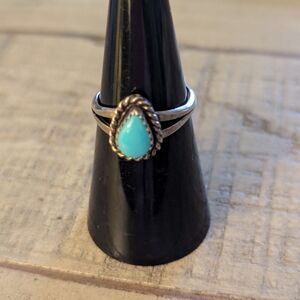 Vintage Native American Turquoise Ring Size 6 3/4